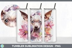 Watercolor Hairless Chinese Crested Dog Tumbler | Sublimatio Product Image 5