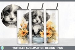 Watercolor Havanese Dog Tumbler | Sublimation 20 oz Skinny T Product Image 3