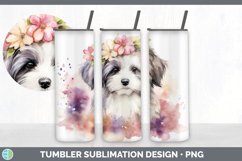 Watercolor Havanese Dog Tumbler | Sublimation 20 oz Skinny T Product Image 6