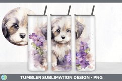 Watercolor Havanese Dog Tumbler | Sublimation 20 oz Skinny T Product Image 7