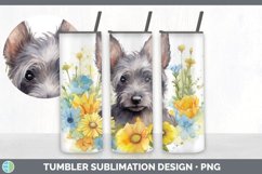 Watercolor Scottish Terrier Dog Tumbler | Sublimation 20 oz Product Image 4