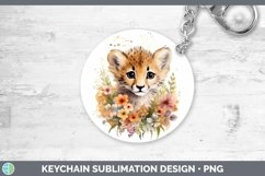 Wild Cats Cheetah Keychain Sublimation Keyring Designs Product Image 1