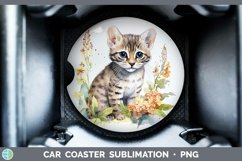 GorgeousWild Cats Car Coaster design.