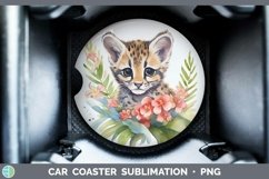 GorgeousWild Cats Car Coaster design.