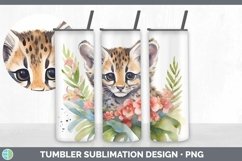 Wild Cats Margay Cat Tumbler Sublimation 20 oz Skinny Tumble Product Image 1