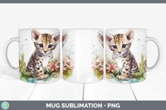 Wild Cats Ocelot Mug Wrap Sublimation Coffee Cup Designs Product Image 1
