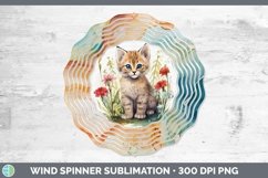 Wild Cats Pampas Cat Wind Spinner Sublimation Spinner Design Product Image 1