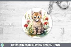 Wild Cats Pampas Cat Keychain Sublimation Keyring Designs Product Image 1