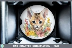 Wild Cats Serval Cat Car Coaster Sublimation Coaster Designs Product Image 1