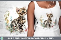 Boho Cat Bengal Cat Shirt Sublimation Sublimation Background Product Image 1