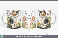 Boho Cat Calico Cat Mug Wrap Sublimation Coffee Cup Designs Product Image 1
