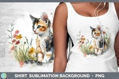 Boho Cat Calico Cat Shirt Sublimation Sublimation Background Product Image 1