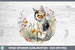 Boho Cat Calico Cat Wind Spinner Sublimation Spinner Designs Product Image 1