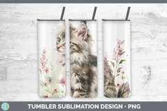 Boho Cat Norwegian Forest Cat Tumbler Sublimation 20 oz Skin Product Image 1