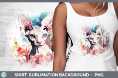 Boho Cat Sphynx Cat Shirt Sublimation Sublimation Background Product Image 1
