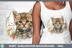 Boho Cat Tabby Cat Shirt Sublimation Sublimation Background Product Image 1