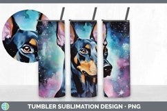 Galaxy Doberman Pinscher Dog Tumbler | Bundle 20 oz Skinny T Product Image 2