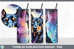 Galaxy Doberman Pinscher Dog Tumbler | Bundle 20 oz Skinny T Product Image 4