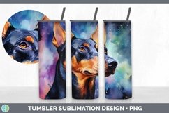 Galaxy Doberman Pinscher Dog Tumbler | Bundle 20 oz Skinny T Product Image 5