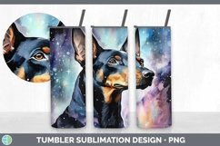 Galaxy Doberman Pinscher Dog Tumbler | Bundle 20 oz Skinny T Product Image 6