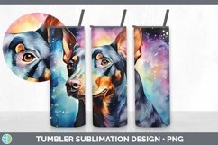 Galaxy Doberman Pinscher Dog Tumbler | Bundle 20 oz Skinny T Product Image 7