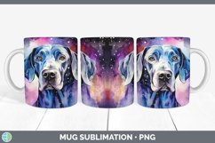 Galaxy Great Dane Dog Mug Wrap | Bundle Coffee Cup Designs Product Image 4