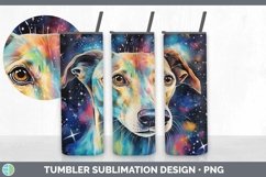 Galaxy Greyhound Dog Tumbler | Bundle 20 oz Skinny Tumbler D Product Image 2