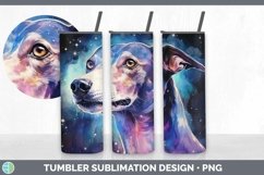 Galaxy Greyhound Dog Tumbler | Bundle 20 oz Skinny Tumbler D Product Image 6