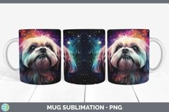 Galaxy Lhasa Apso Dog Mug Wrap | Bundle Coffee Cup Designs Product Image 2