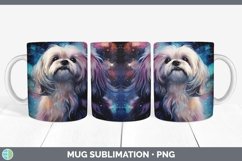 Galaxy Lhasa Apso Dog Mug Wrap | Bundle Coffee Cup Designs Product Image 4