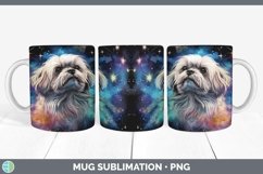 Galaxy Lhasa Apso Dog Mug Wrap | Bundle Coffee Cup Designs Product Image 5
