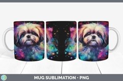 Galaxy Lhasa Apso Dog Mug Wrap | Bundle Coffee Cup Designs Product Image 6