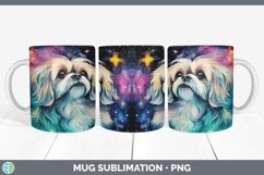 Galaxy Lhasa Apso Dog Mug Wrap | Bundle Coffee Cup Designs Product Image 7