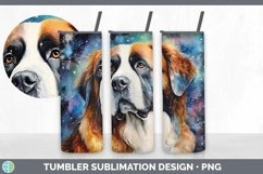Galaxy Saint Bernard Dog Tumbler | Bundle 20 oz Skinny Tumbl Product Image 2