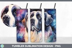 Galaxy Saint Bernard Dog Tumbler | Bundle 20 oz Skinny Tumbl Product Image 3