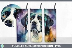Galaxy Saint Bernard Dog Tumbler | Bundle 20 oz Skinny Tumbl Product Image 5