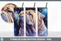 Galaxy Shar Pei Dog Tumbler | Bundle 20 oz Skinny Tumbler De Product Image 3