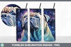 Galaxy Shar Pei Dog Tumbler | Bundle 20 oz Skinny Tumbler De Product Image 4