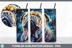 Galaxy Shar Pei Dog Tumbler | Bundle 20 oz Skinny Tumbler De Product Image 5