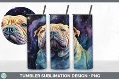 Galaxy Shar Pei Dog Tumbler | Bundle 20 oz Skinny Tumbler De Product Image 7