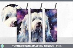 Galaxy Sheepdog Dog Tumbler | Bundle 20 oz Skinny Tumbler De Product Image 2