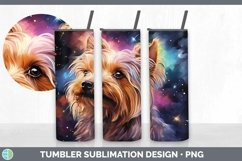 Galaxy Yorkshire Terrier Dog Tumbler | Bundle 20 oz Skinny T Product Image 3