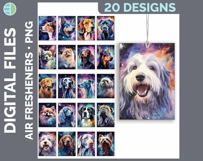 Dog Breed Air Freshener Bundle Sublimation Designs - Dogs 01 Product Image 12