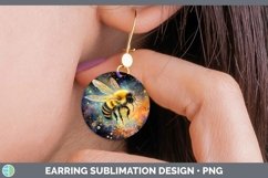 Galaxy Bee Round Earrings Sublimation Earrings Designs Product Image 1