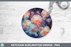 Galaxy Seashell Keychain Sublimation Keyring Designs Product Image 1