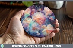 Galaxy Seashell Round Coaster Sublimation Coaster Designs Product Image 1