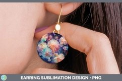 Galaxy Seashell Round Earrings Sublimation Earrings Designs Product Image 1