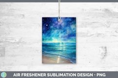 Galaxy Beach Air Freshener Sublimation Car Freshener Designs Product Image 1