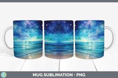 Galaxy Beach Mug Wrap Sublimation Coffee Cup Designs Product Image 1