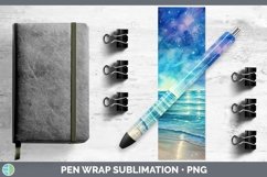 Galaxy Beach Pen Wrap Sublimation Epoxy Pen Designs Product Image 1
